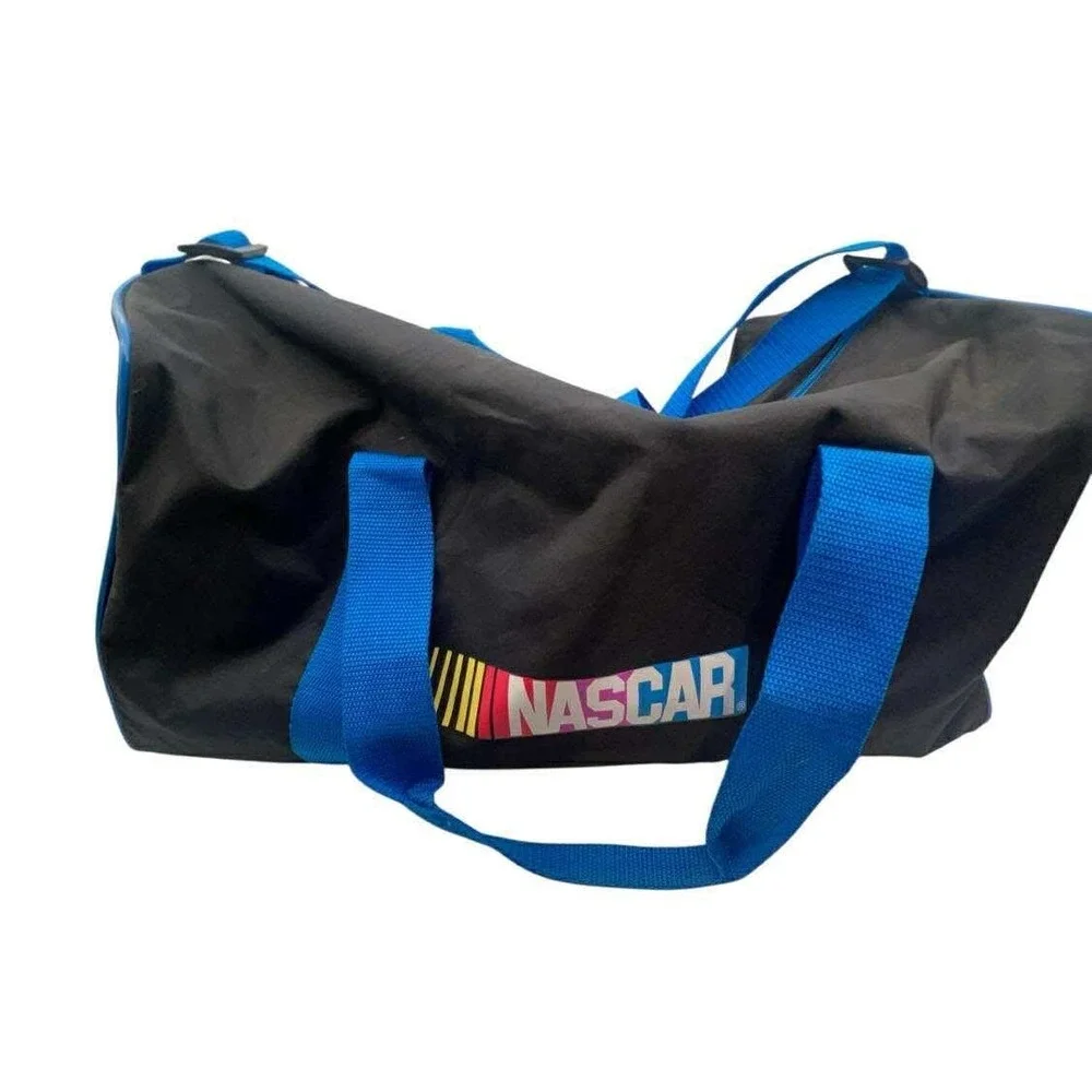 Vintage NASCAR‎ Duffle Bag Black MBNA Motorsports Travel Gym Bag Sport Racing